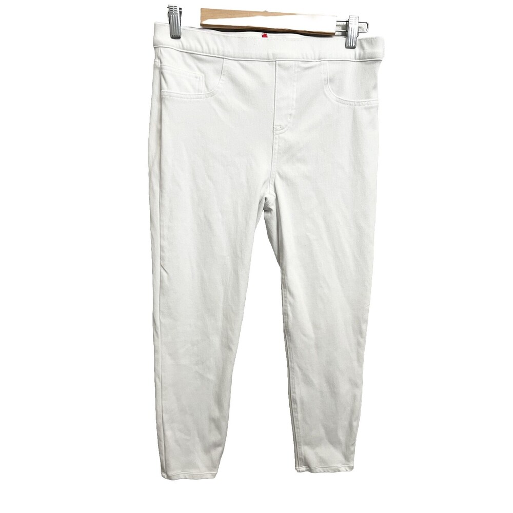 Spanx Skinny Jean Pants White Ankle Jegging Stretch Slimming Pants Large